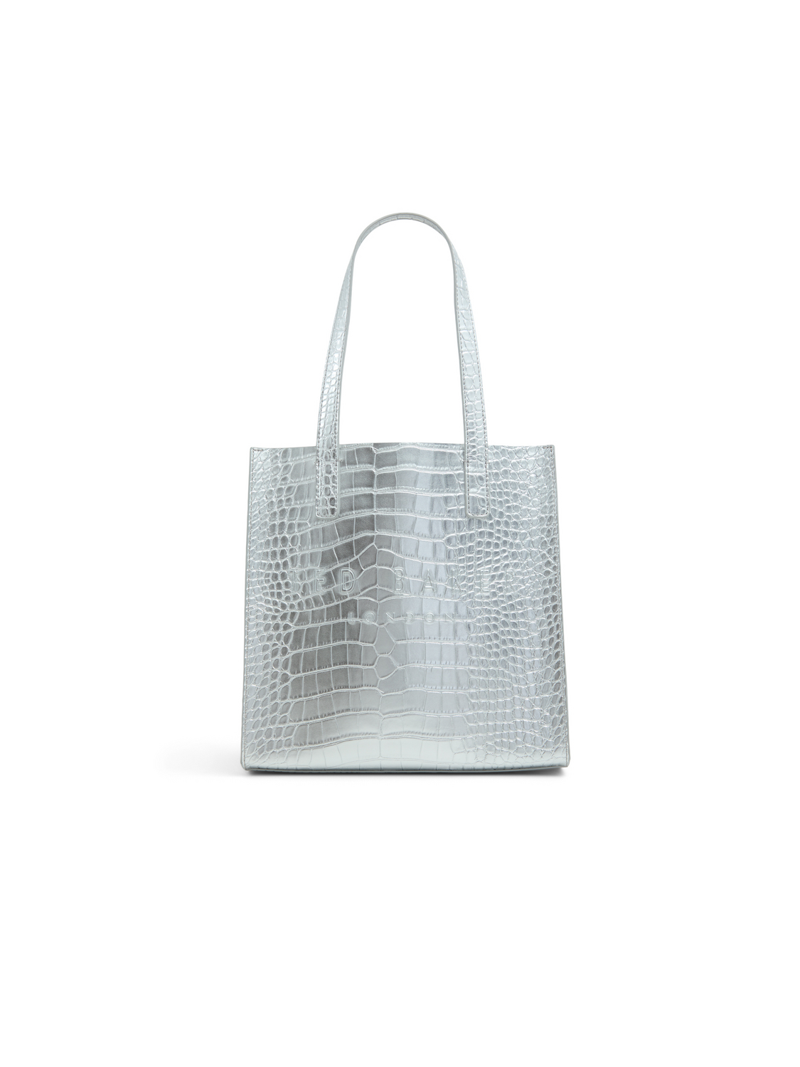 Metallic Croc Texture Small Icon Tote Bag