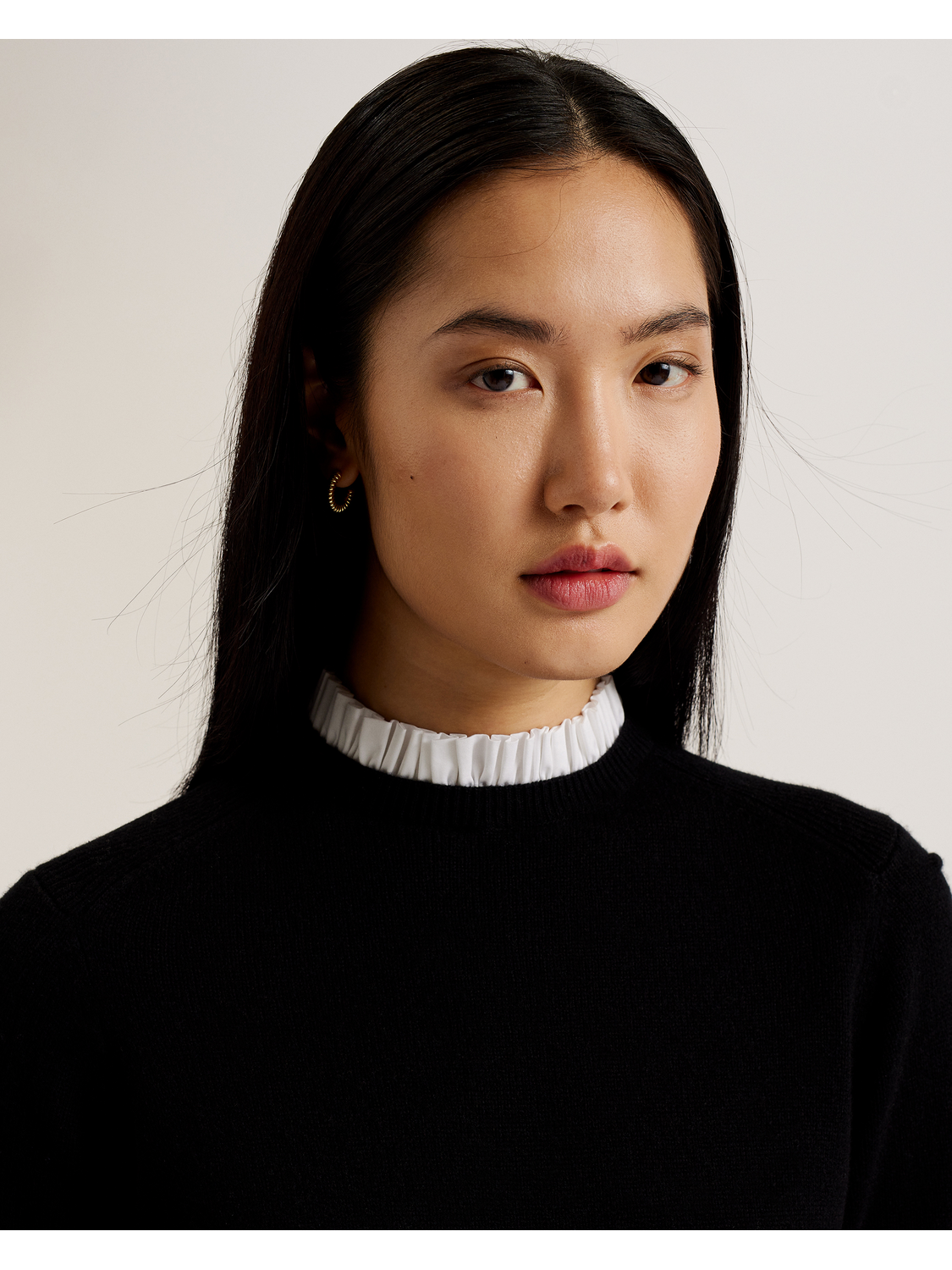 Bobble Detail Shirt Hem Knitted Jumper