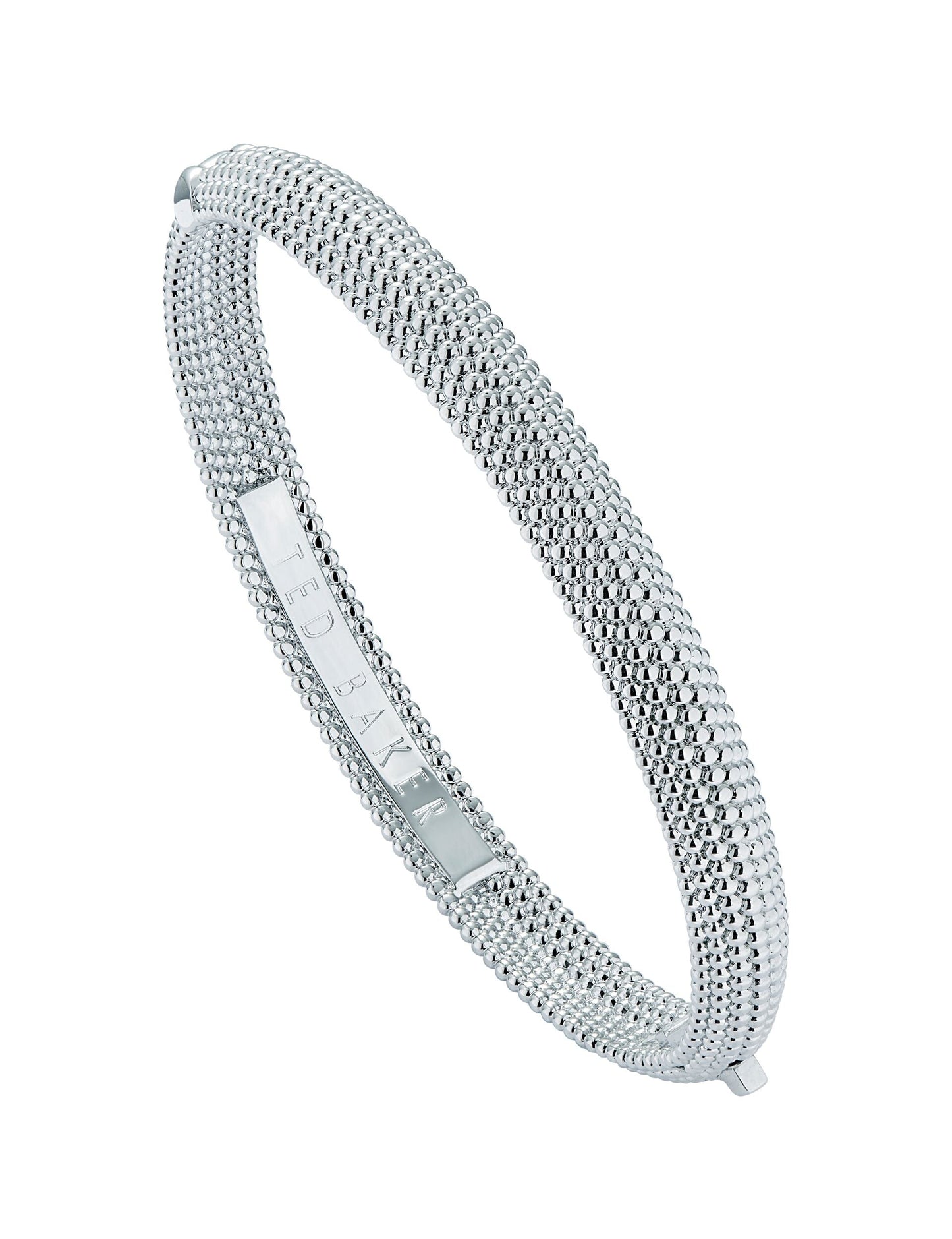 Dotted Texture Hinged Bangle Bracelet