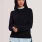 Bobble Detail Shirt Hem Knitted Jumper