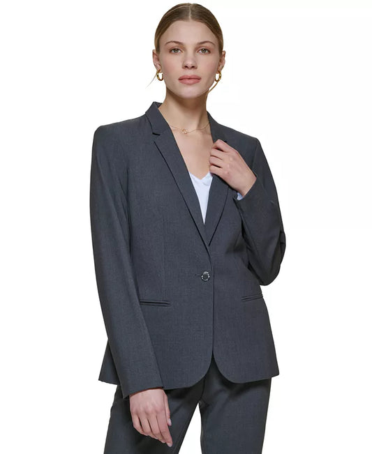 One-Button Blazer, Regular and Petite Sizes
