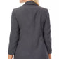 Women's Notched Collar Jacket with Rolled Sleeves