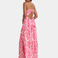 Tie-dyed maxi strap dress