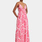 Tie-dyed maxi strap dress