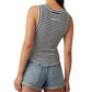 Women's Kate Striped Sleeveless Tee