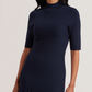 Pleated Hem Bodycon Knit Mini Dress