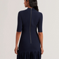Pleated Hem Bodycon Knit Mini Dress