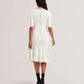 Flippy Hem Knitted Midi Dress With Belt