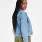 Stone Washed Cotton Denim Trucker Jacket