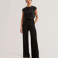 Drape Neck Detail Satin Top