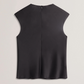 Drape Neck Detail Satin Top
