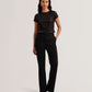 Ribbed Metallic Fitted T-Shirt