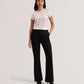 Ribbed Metallic Fitted T-Shirt