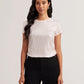 Ribbed Metallic Fitted T-Shirt
