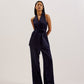 Tailored Satin Longline Vest with Belt
