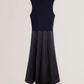 Sleeveless Knit Faux Leather Midi Dress