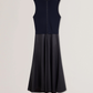Sleeveless Knit Faux Leather Midi Dress