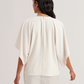 Batwing Short Sleeve Woven Blouse