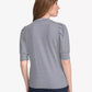 Women's Striped Blouse with Extended Puff Sleeves