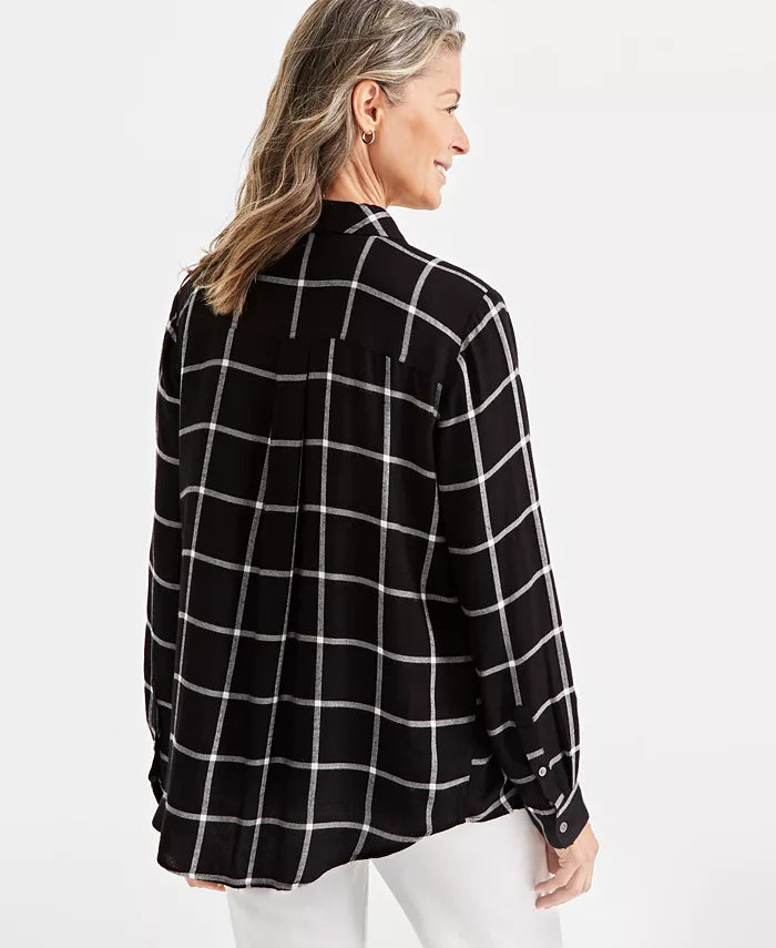 Women's Plaid Button-Front Perfect Shirt