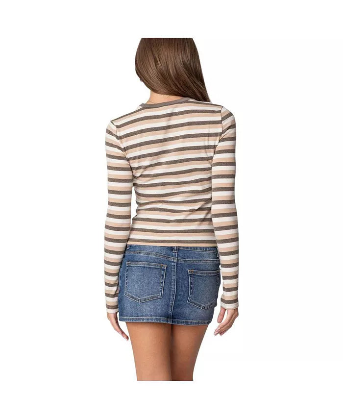 Womens Sivan Striped Long Sleeve T Shirt