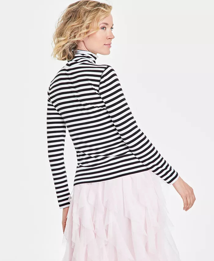 Women's Every Day Stripe Jersey Turtleneck,