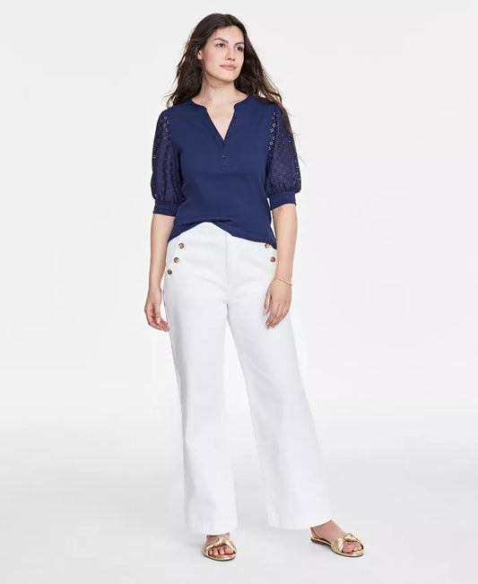 Women's Sailor High-Rise Wide-Leg Jeans
