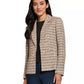 Women's Faux-Double Breasted Plaid Jacket