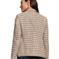 Women's Faux-Double Breasted Plaid Jacket