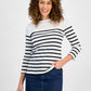 Petite Nautical Stripe Cotton Knit Top