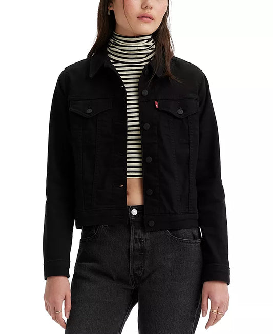 Black Denim Trucker Jacket