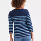 Women's Striped Pima Cotton 3/4-Sleeve Top