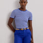 Women's Striped Stretch Cotton Crewneck Tee