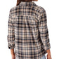 Juniors' Zuma Button-Front Plaid Sleeve Shirt