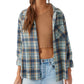 Juniors' Logan Plaid Cotton Flannel Button-Front Shirt