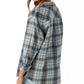 Juniors' Logan Plaid Cotton Flannel Button-Front Shirt