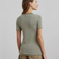 Women's Striped Stretch Cotton Crewneck Tee