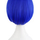Short Straight Navy Blue Wig