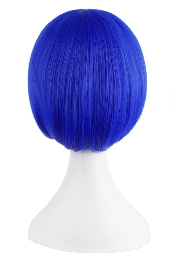 Short Straight Navy Blue Wig