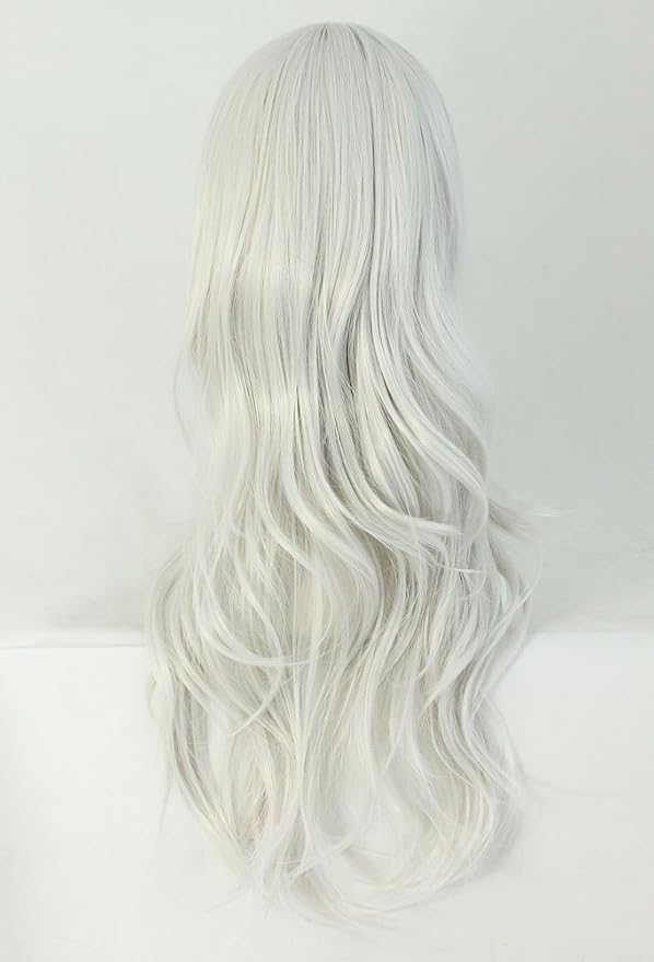 Long White Curly Wig