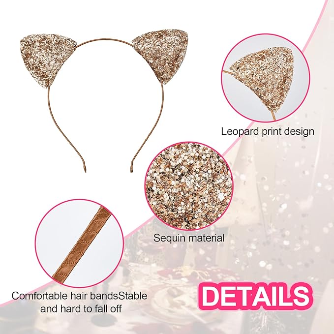 Sequin Halloween Cat ears Headbands