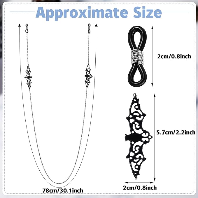 Bat Goth Glass Chains