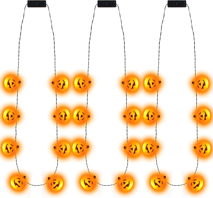 LED Pumpkin Necklace