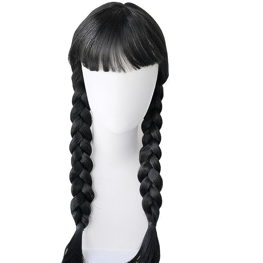 Long Black Braided Wig