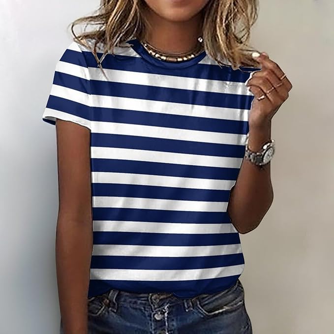 GAP Blue and White Striped Tee