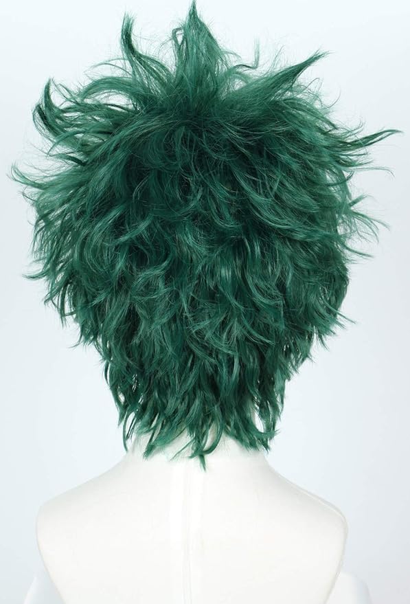 Short Green Curly Wig