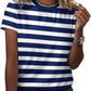 GAP Blue and White Striped Tee