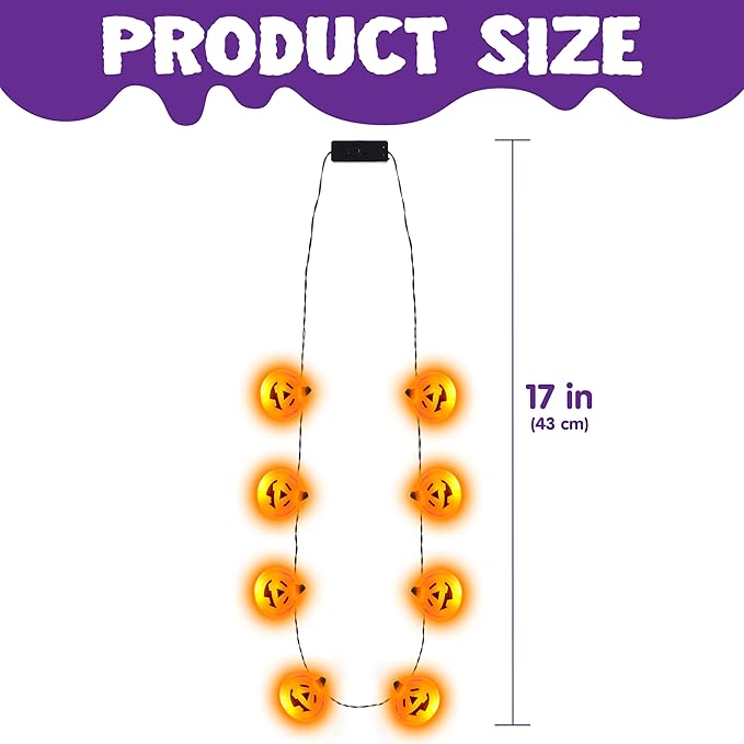 LED Pumpkin Necklace
