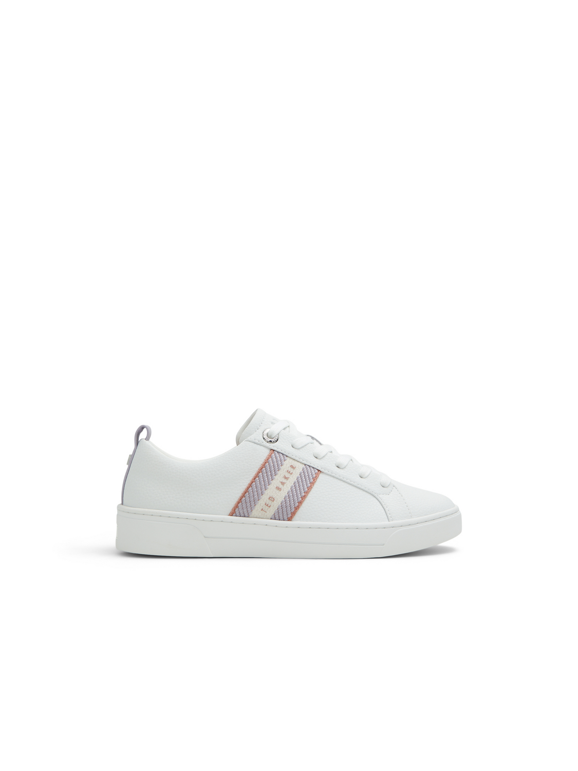 Logo Webbing Lace-Up Leather Sneakers