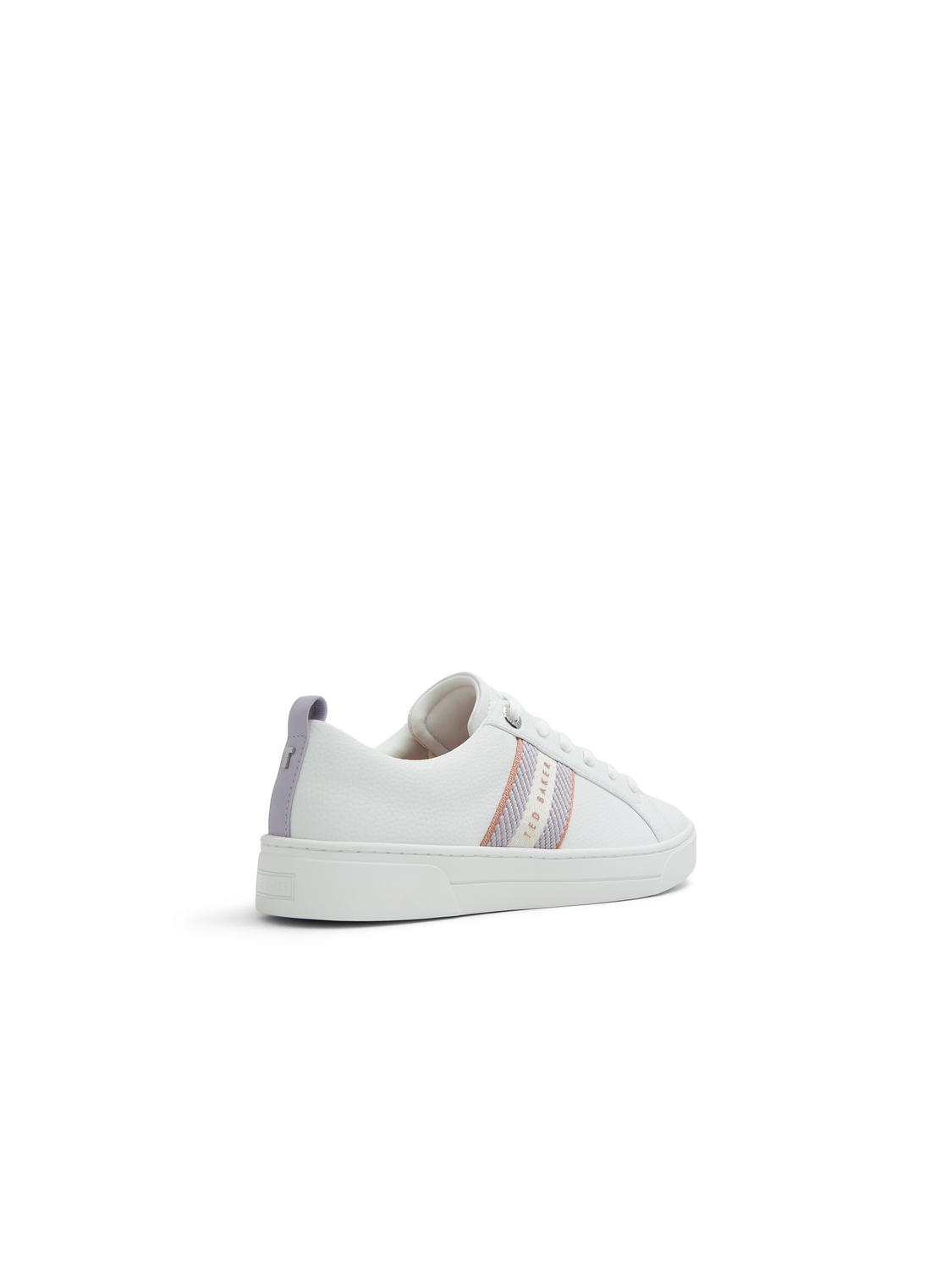 Logo Webbing Lace-Up Leather Sneakers